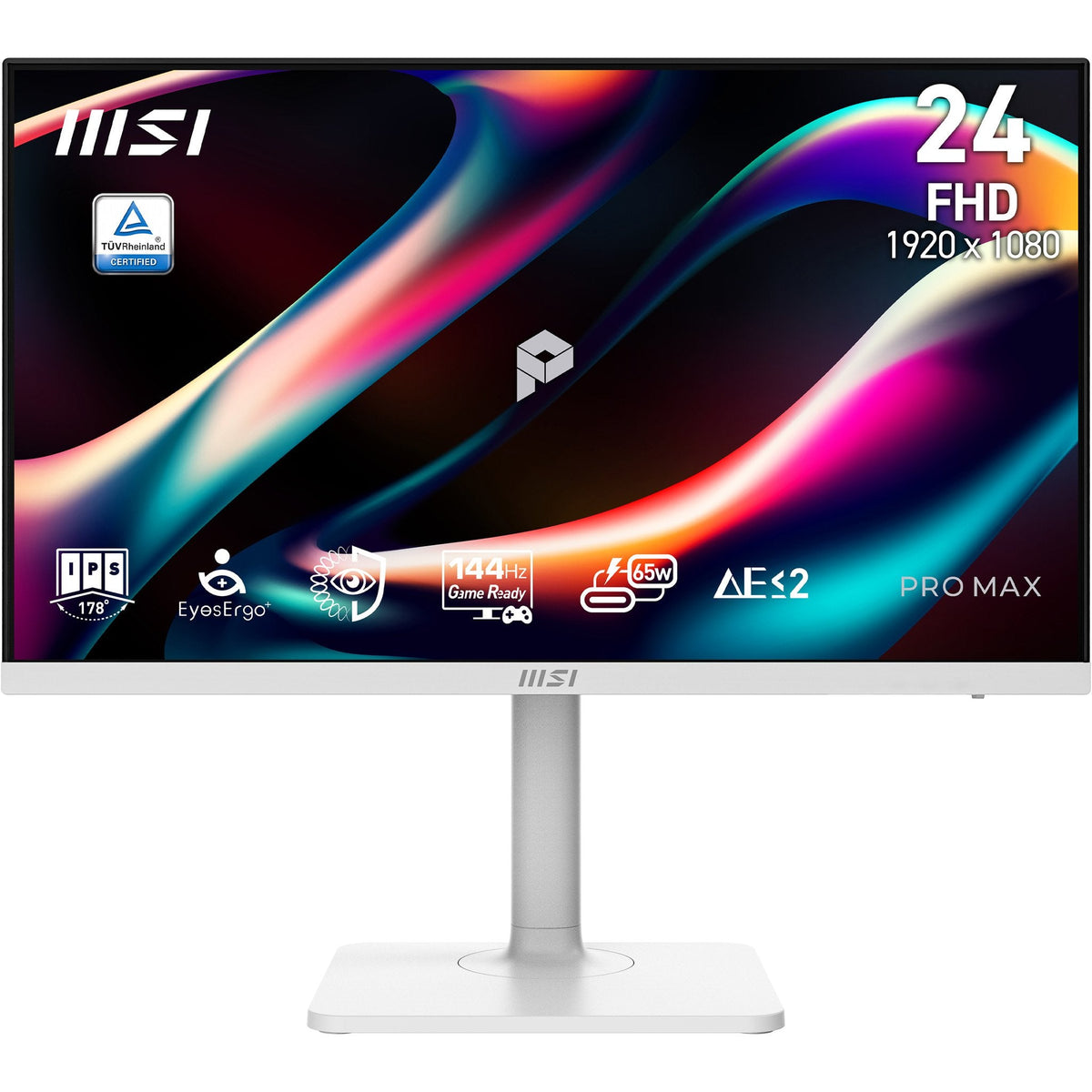 60,5 Cm (23.8") 1920 X 1080 Pixel Msi 9s6-3pf44h-001 16:9 Full Hd Ips 4 Ms 144 Hz Hdr Displayport Hdmi Usb-Hub Pivot Height Vesa Speaker