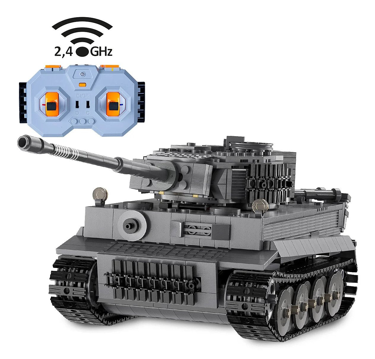 Jamara Cada Panzer Tiger 1:35 2,4ghz Bricks Gris 8+