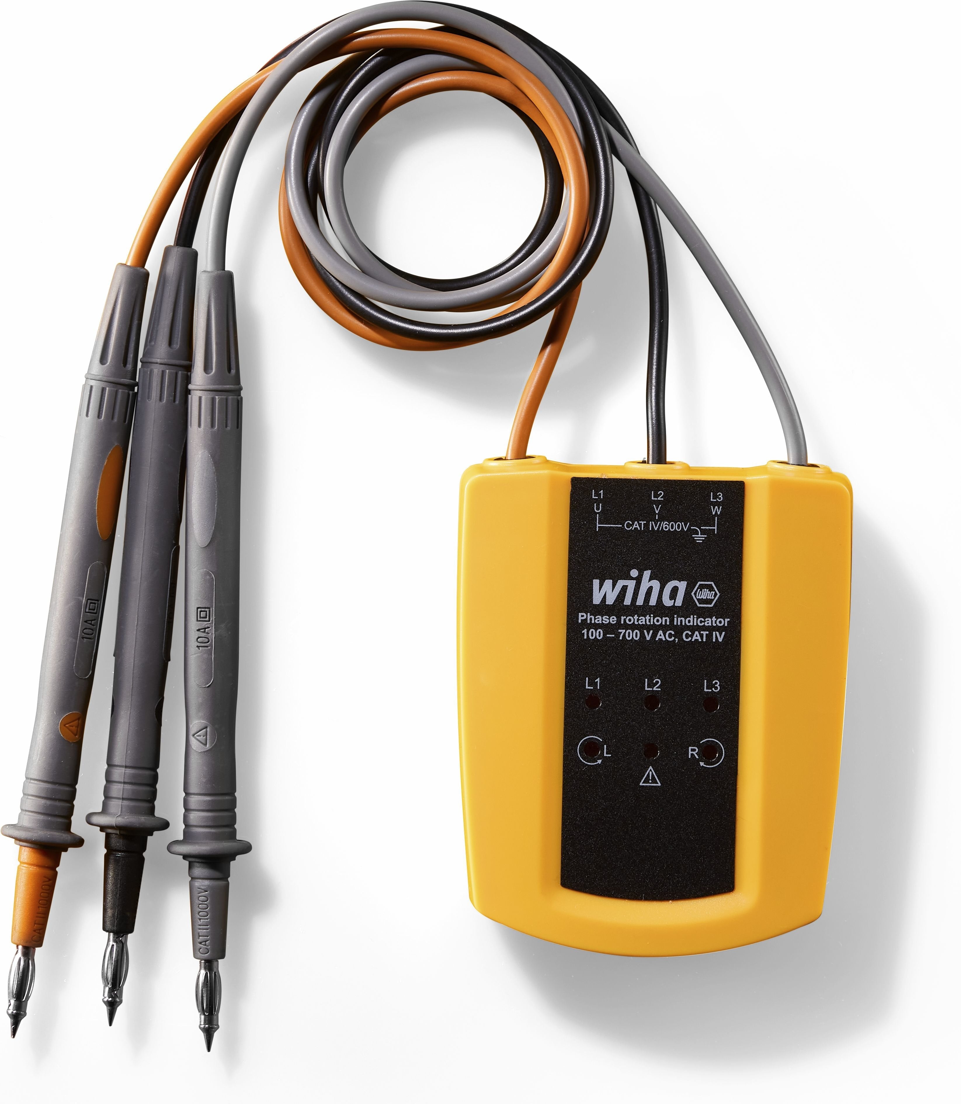 Indicador De Dirección Del Campo Giratorio Wiha 45221, 100 - 700 V Ca, Dispositivo De Medición Amarillo/Negro 45221