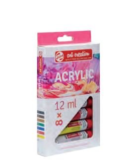 Talens Art Creation Set Acrílico Tubo 12ml Colores Surtidos Estuche 8 Ud