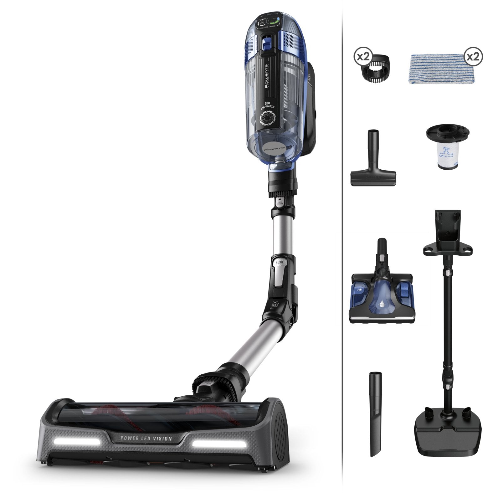 Rowenta X-Force Flex 14.60 Aqua Docking Rh99c3 (Azul/Aluminium) Rh99c3