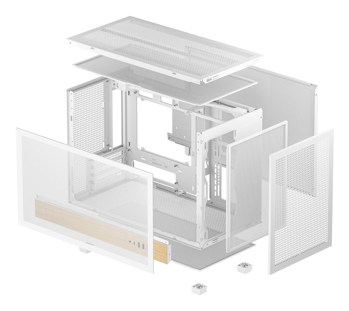 Caja Pc Micro-Atx Semitorre Deepcool Ch260woodwh Blanca Y Madera R-Ch260-Whnwm0-G-1