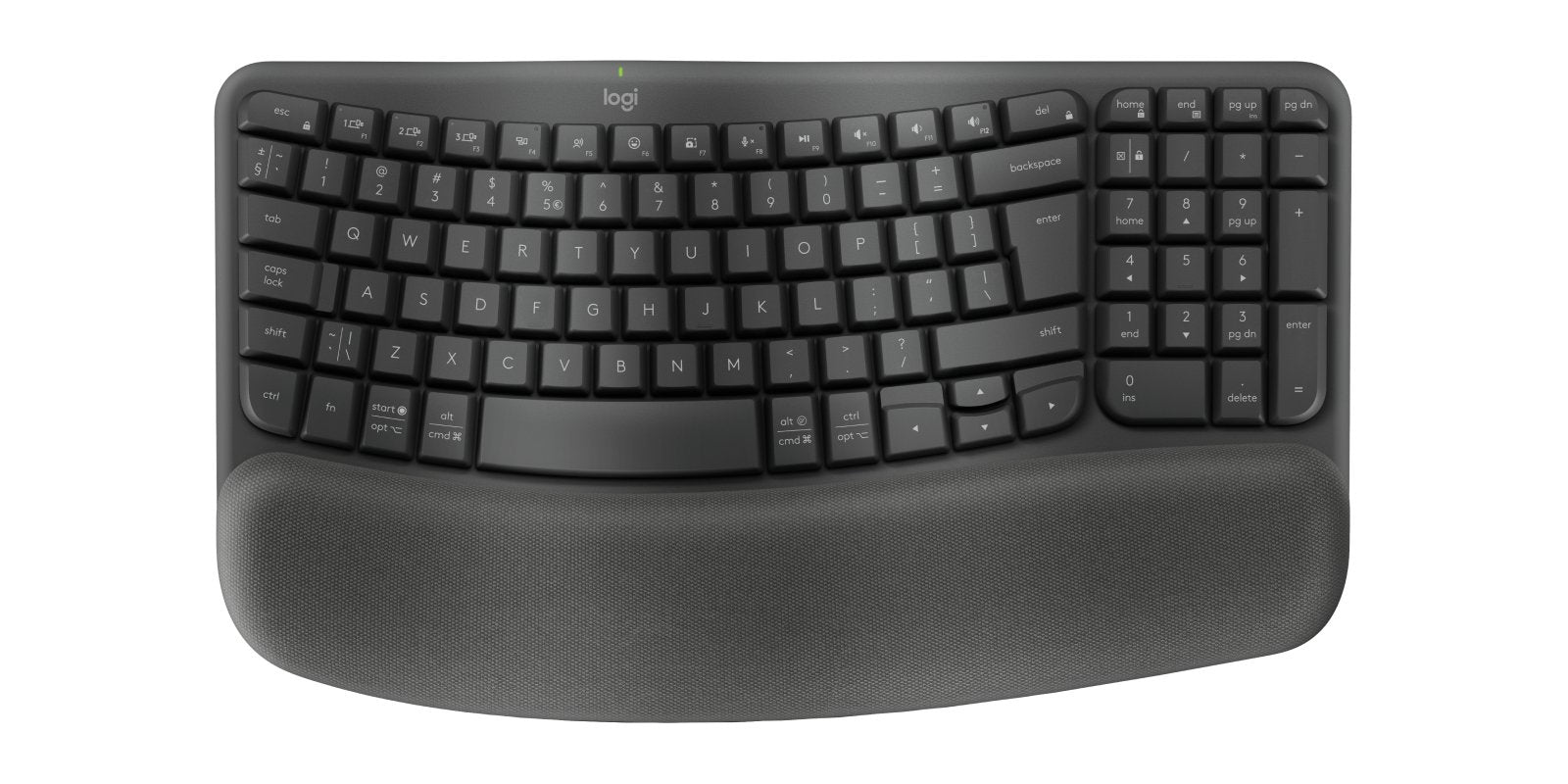 Logitech Wave Keys For Business Teclado Oficina Rf Wireless + Bluetooth Qwerty Internacional De Ee.Uu. Grafito