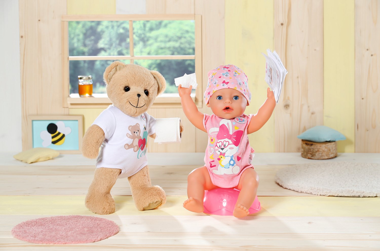 Muñeco Peluche Osito Blanco Baby Born 36cm