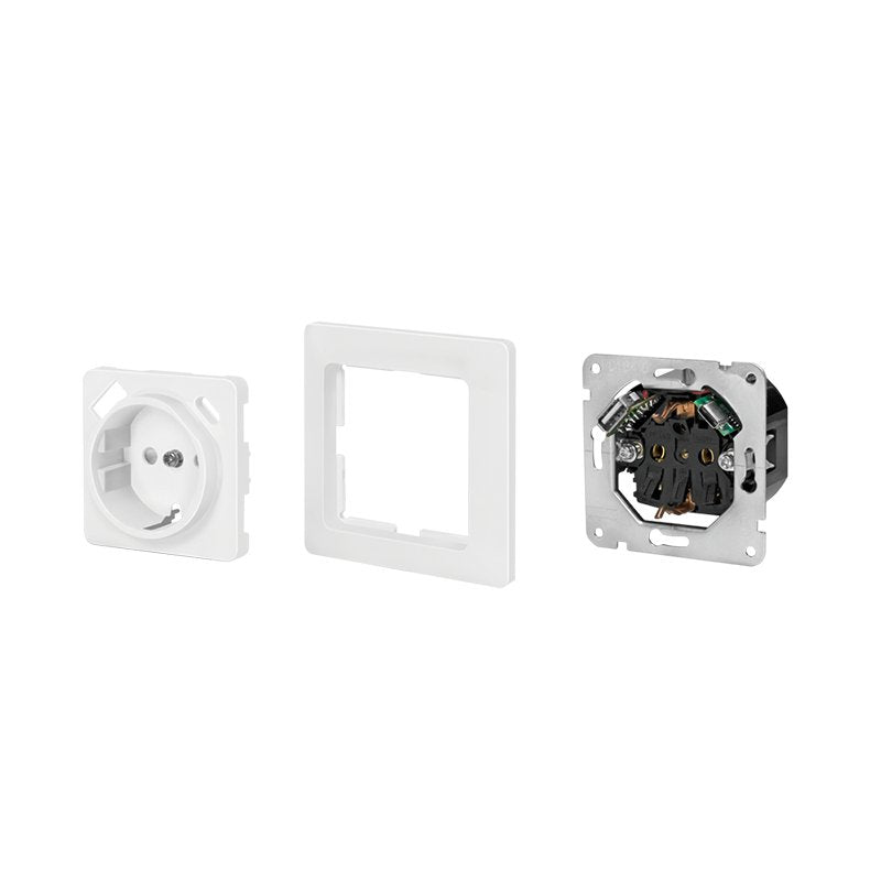 Toma De Pared 1 Base De Enchufe Schuko Y 1 Usb-A 1 Usb-C  Pd Blanco  Logilink