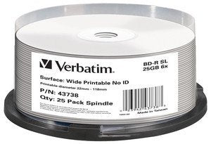 EAN 0023942437383 - Verbatim 43738 disco blu-ray lectura/escritura (BD) BD-R 25 GB 25 pieza(s) imagen 1