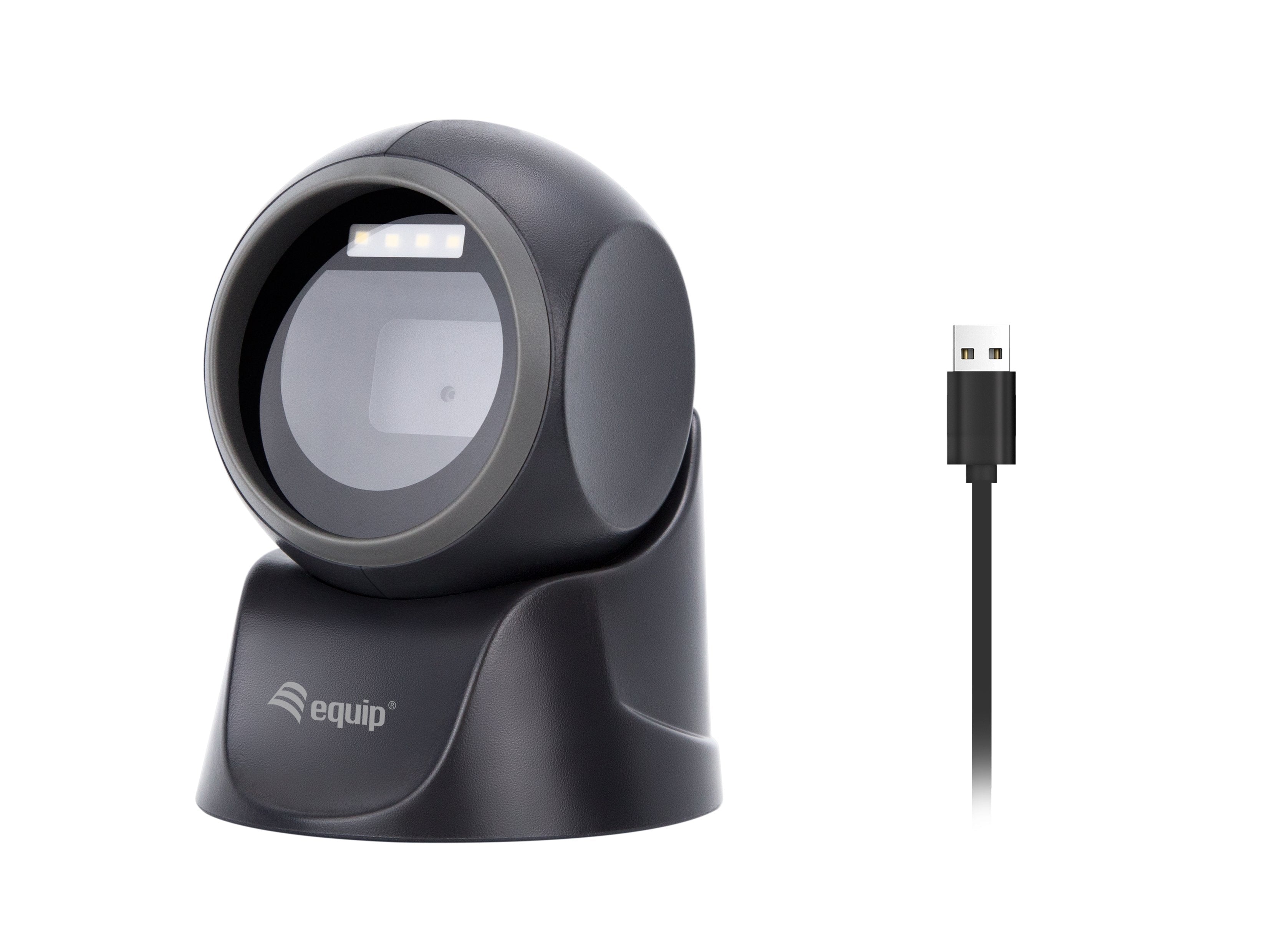 Equip Cable Láser Omnidireccional De Código De Barras Usb 1d2d Negro
