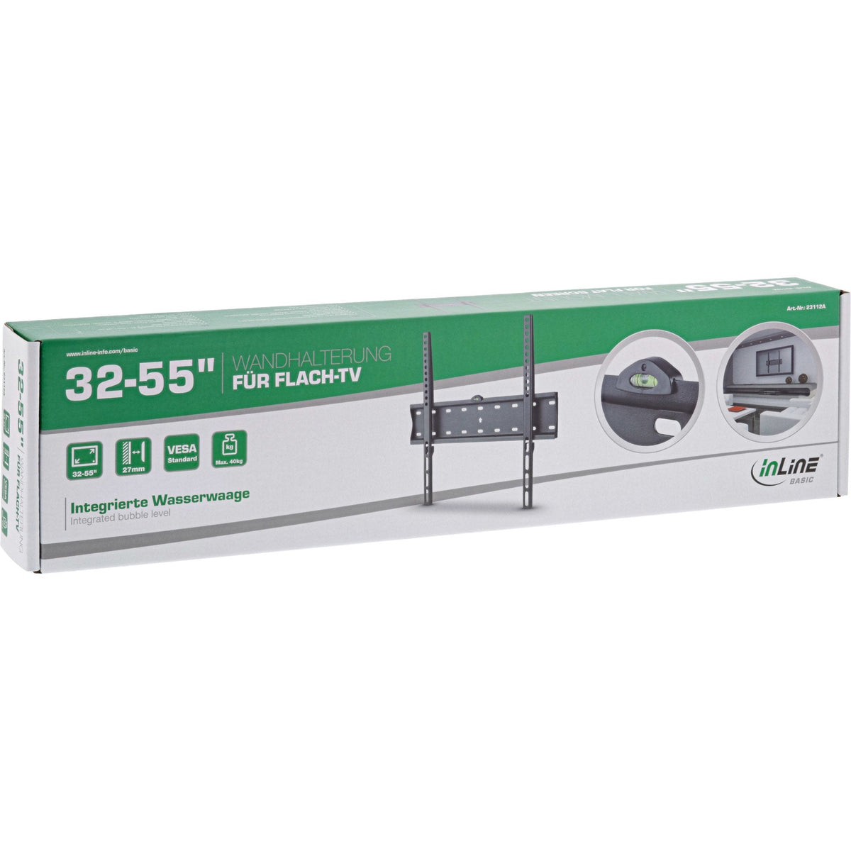 Soporte De Pared Inline Basic, Para Tv De Pantalla Plana De 81-140 Cm (32-55"), Máx. 40 Kg