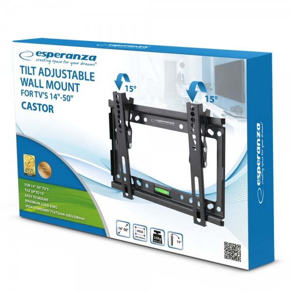 EAN 5901299958940 - Esperanza ERW010 soporte para TV 127 cm (50") Negro imagen 9