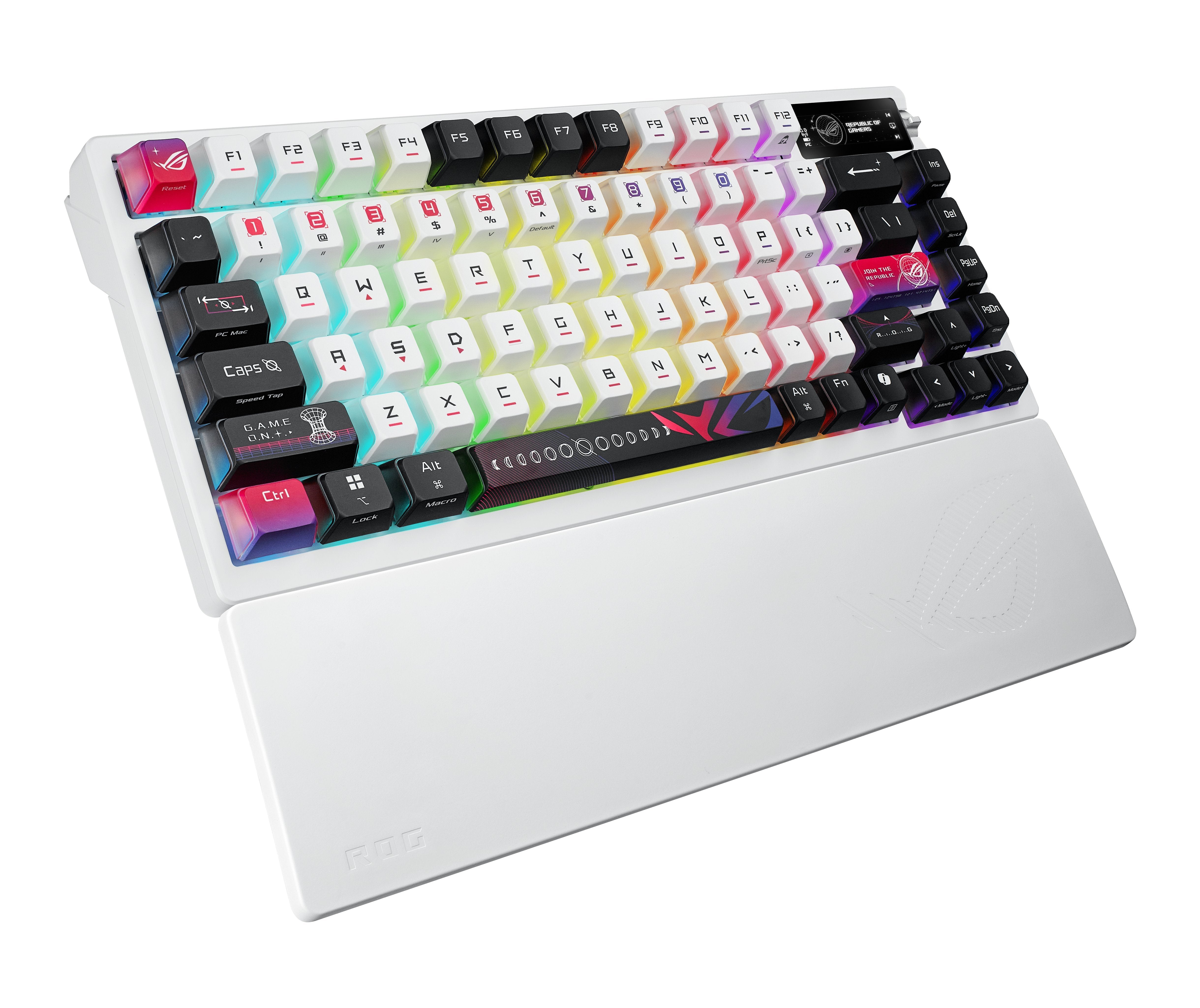 Asus Rog Azoth X Teclado Juego Usb + Rf Wireless + Bluetooth Negro, Blanco