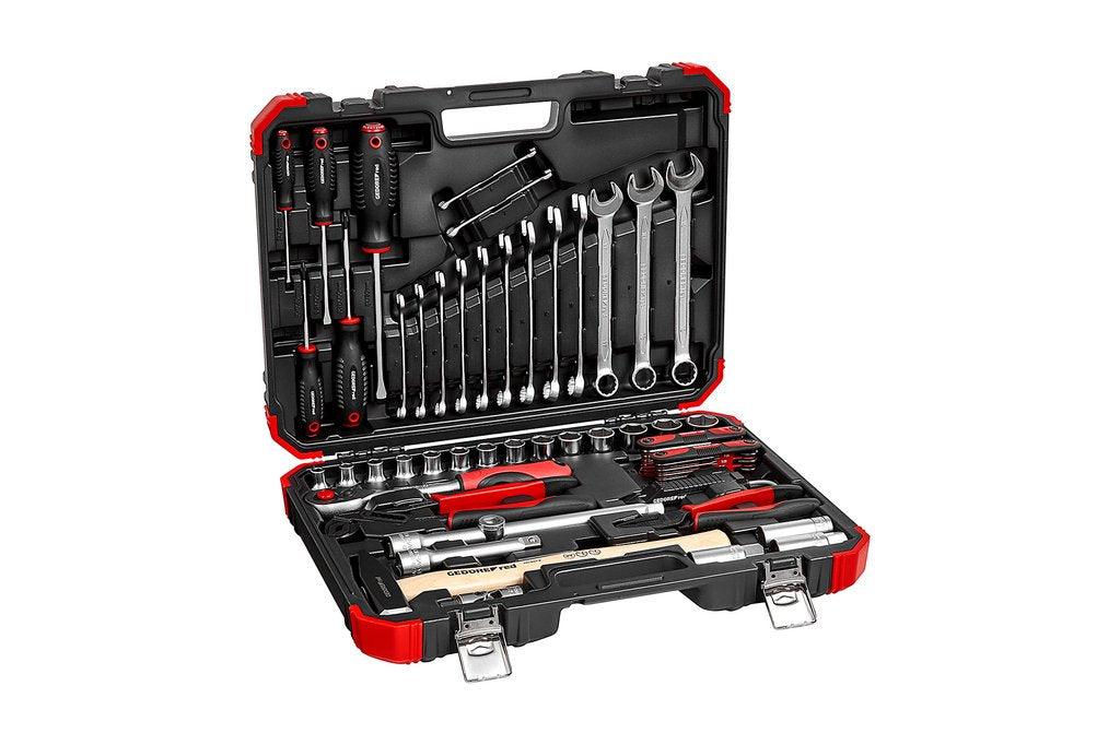 Gedore Juego De Llaves De Tubo Rojo 1/2" Universal Para Automóvil, 61 Piezas, Juego De Herramientas R69003061