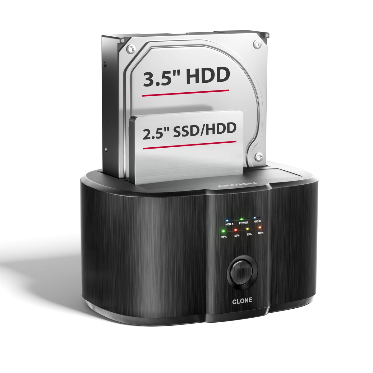 Adsa-Sc Base De Conexión, Usb 3.2 Gen 1 - 2x Sata 6g 2.5"/3.5" Ssd/Hdd Clone Dual