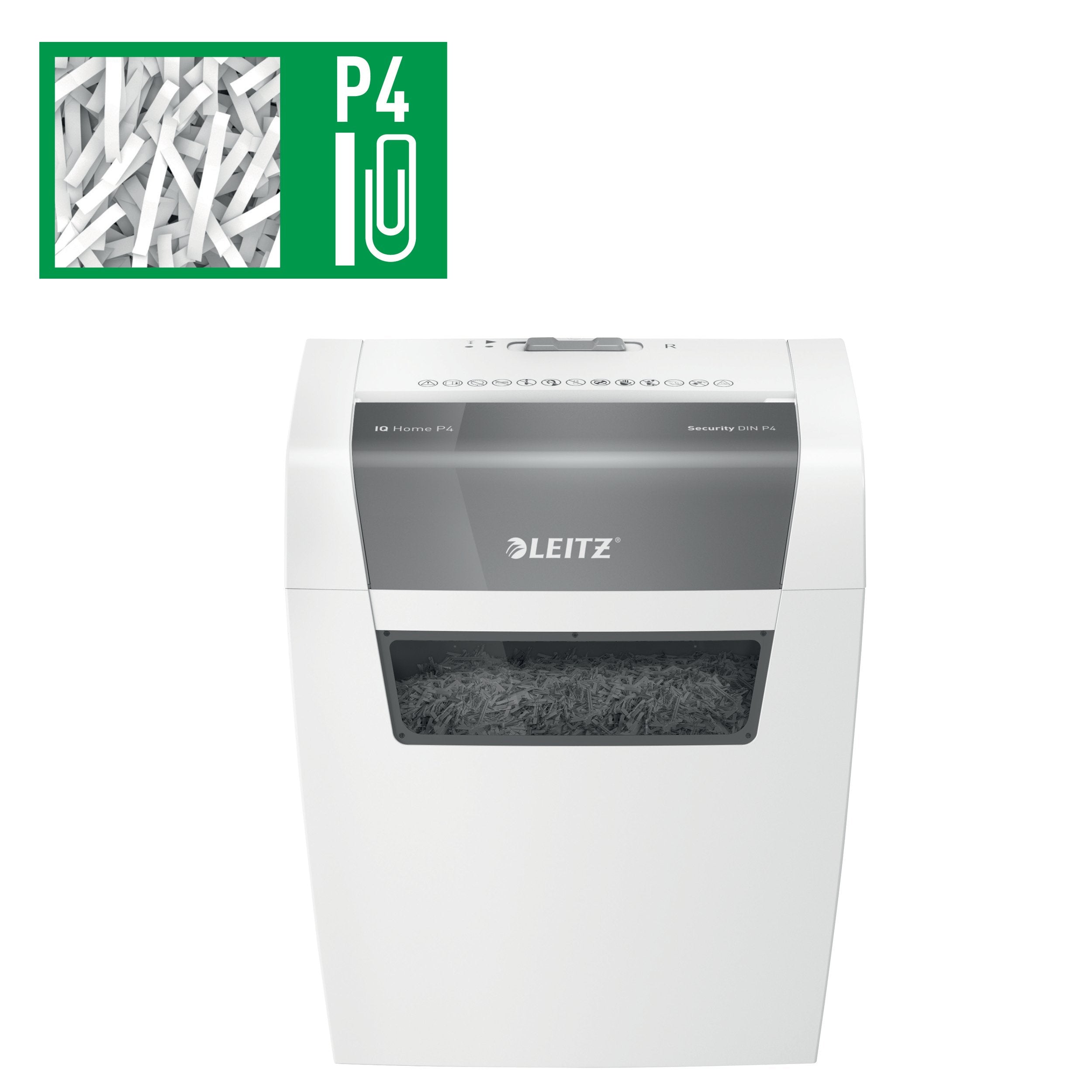 Trituradora Leitz Iq Home, P4, 6 Hojas, Cesta 15 L