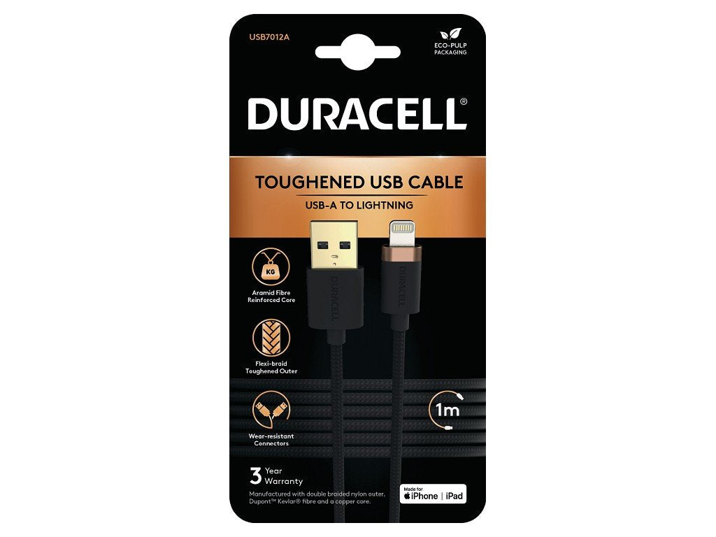 EAN 5056304399987 - Duracell USB7012A cable de conector Lightning 1 m Negro imagen 1