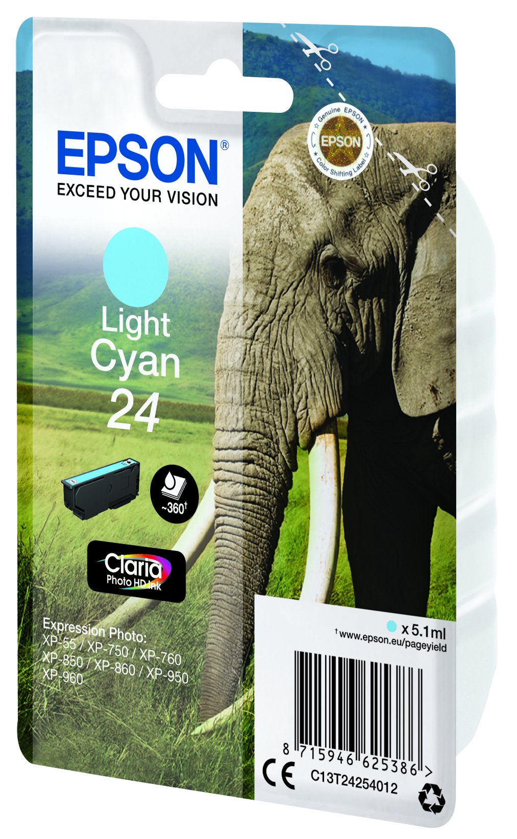 EAN 8715946625393 - Epson Elephant C13T24254022 cartucho de tinta 1 pieza(s) Original imagen 4