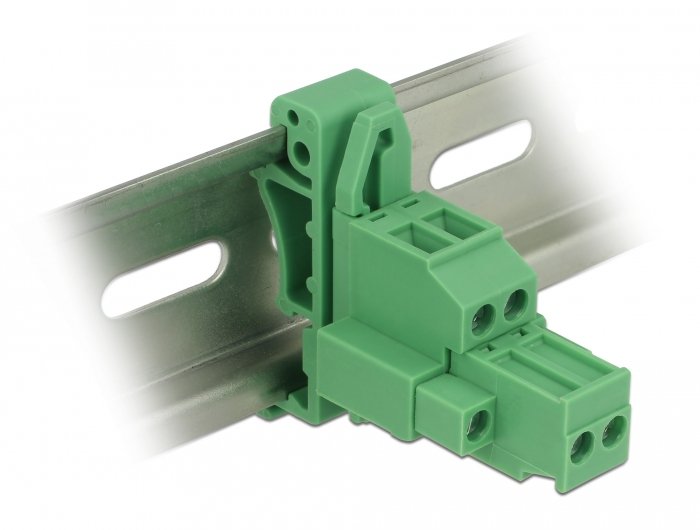 Terminalblock Set Für Hutschienen 2 Pin Mit Schraubverriegelung