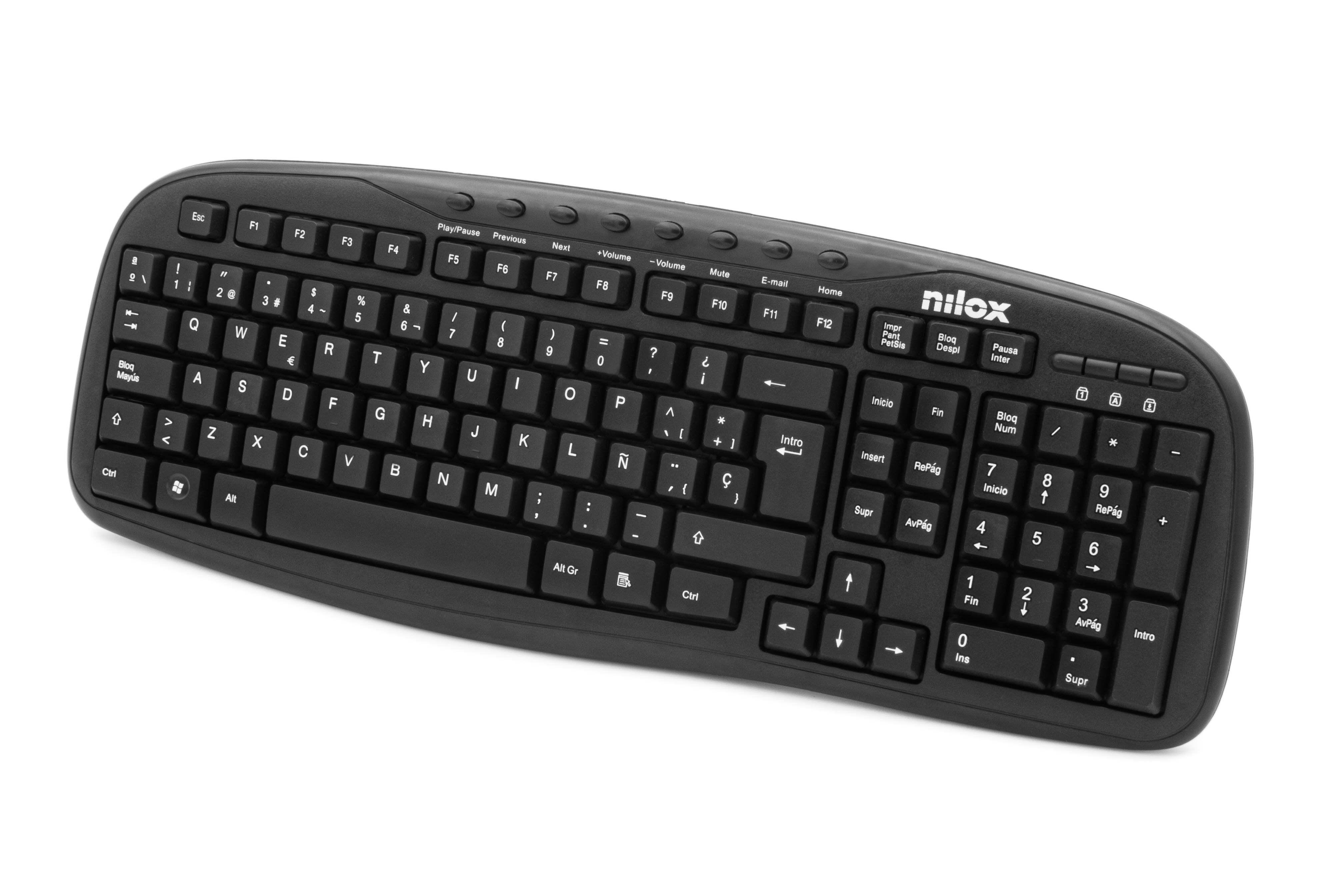 EAN 8436556148484 - Nilox MULTIMEDIA USB ESPANOL teclado Universal QWERTY Español Negro imagen 4