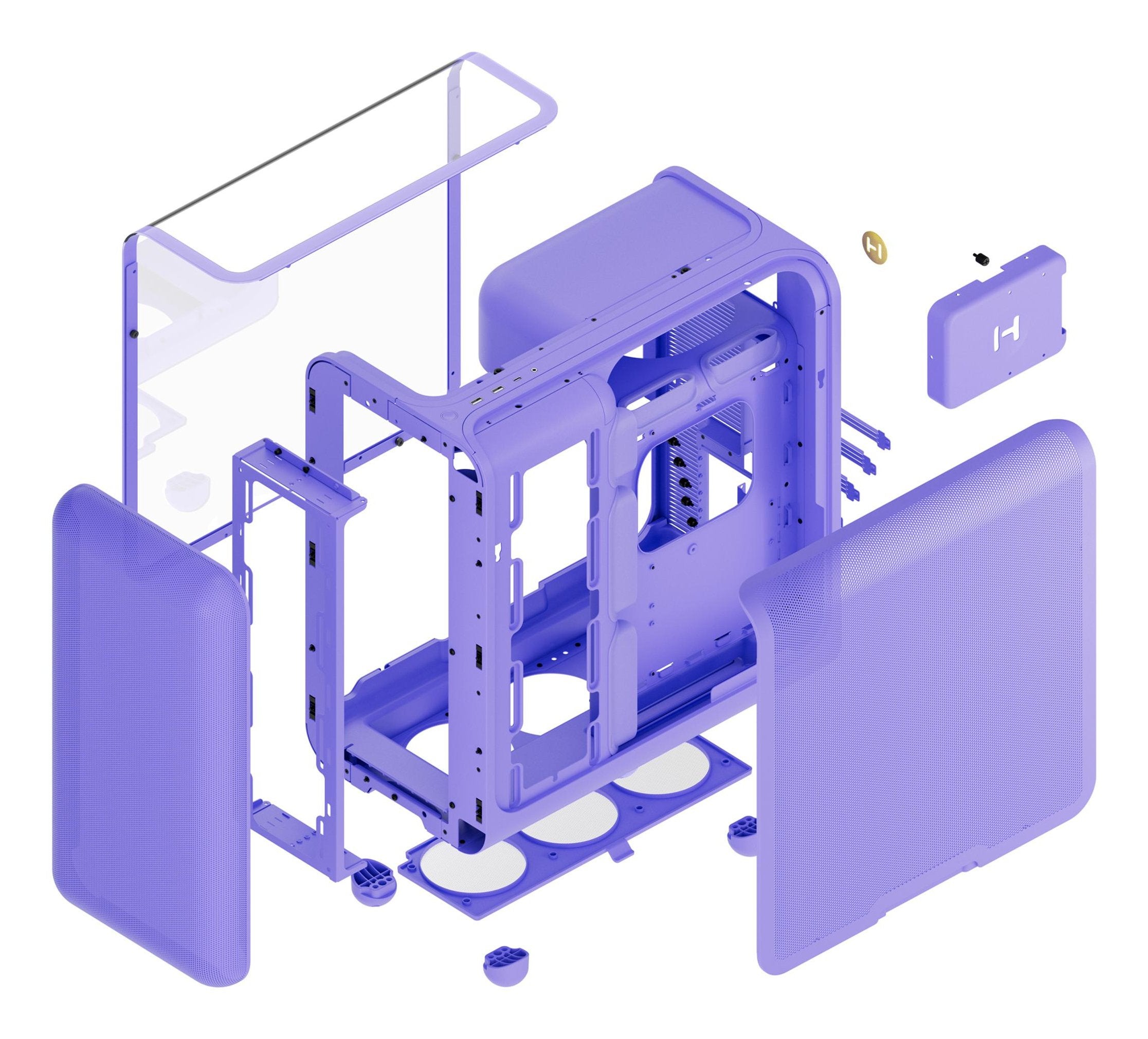 Hyte X50, Caja Torre Violeta, Vidrio Templado Cs-Hyte-X50g-Tm