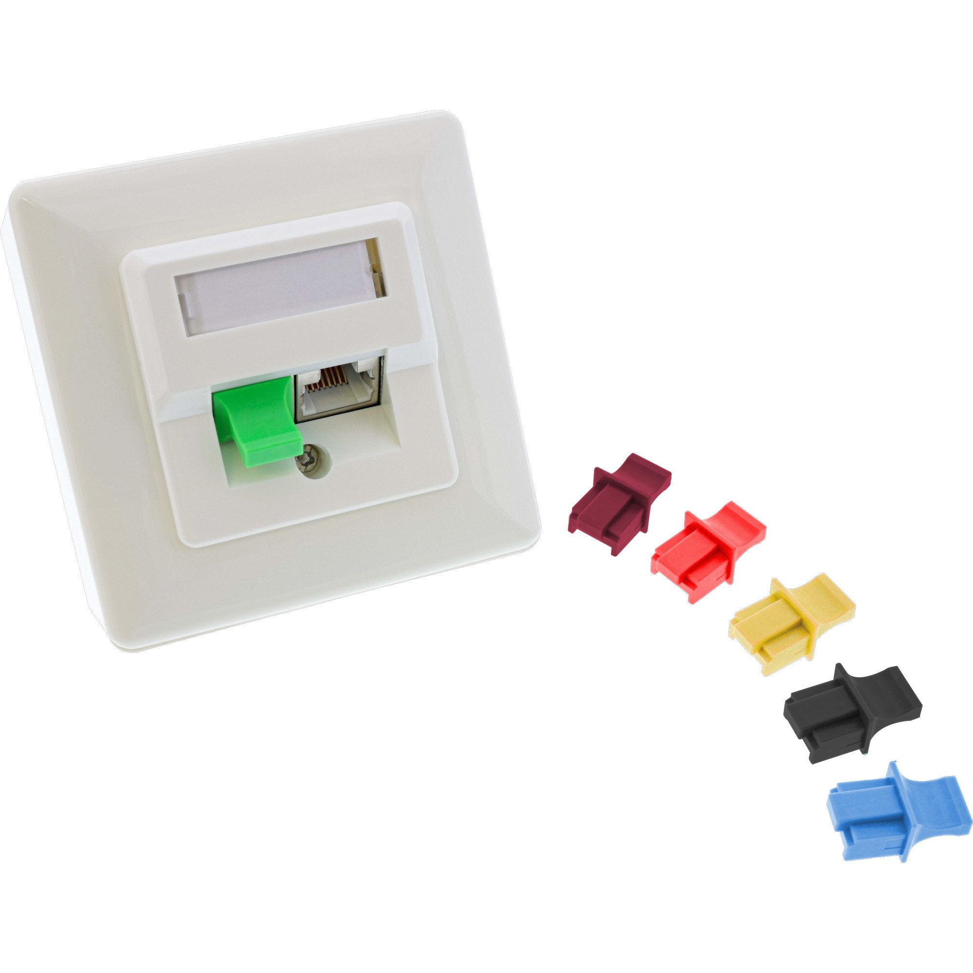 Inline Dust Cover Para Enchufe Rj45 Verde 100 Uds.