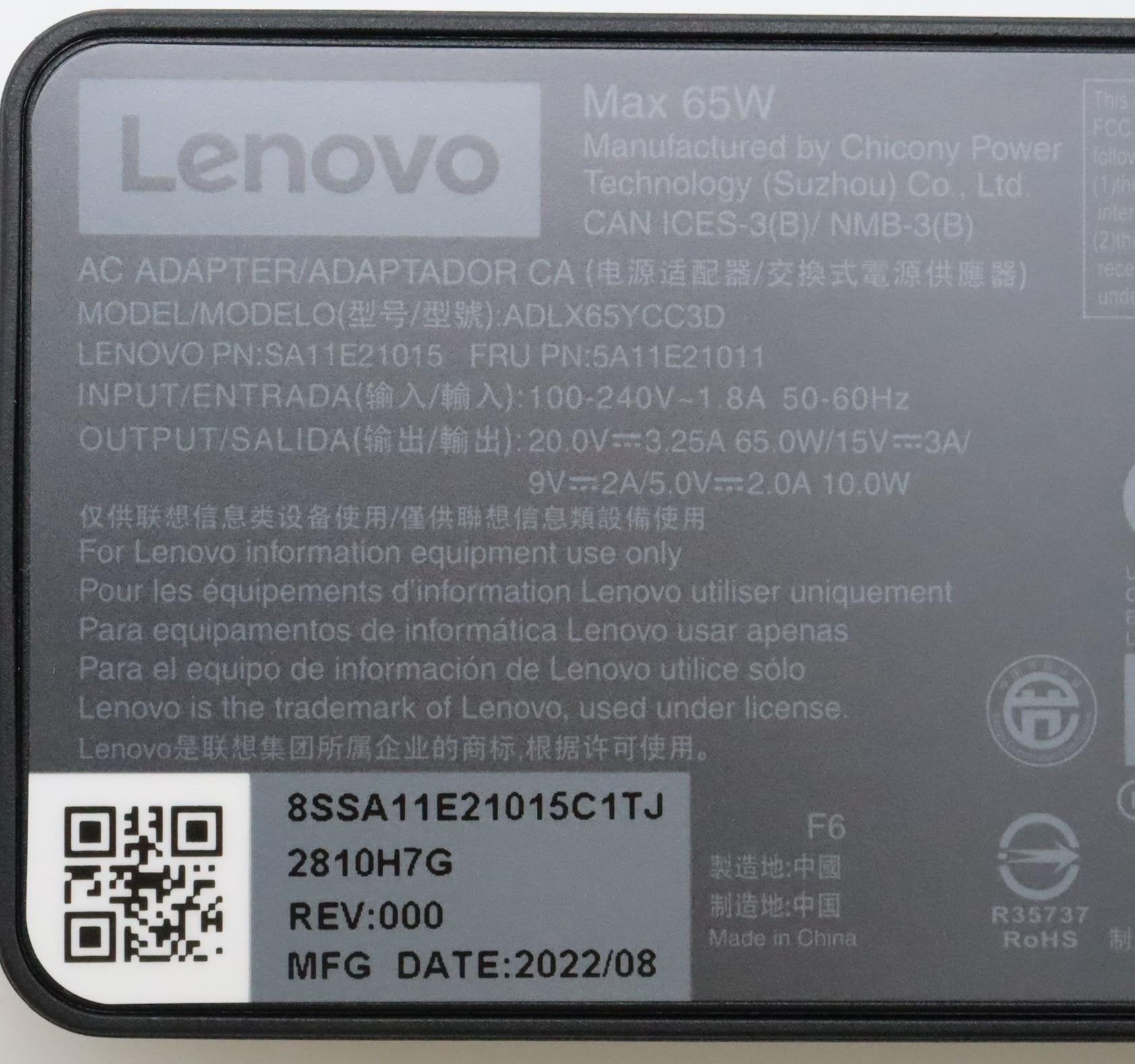 EAN 5704174870692 - Lenovo 5A11E21011 adaptador e inversor de corriente Interior 45 W Negro imagen 8