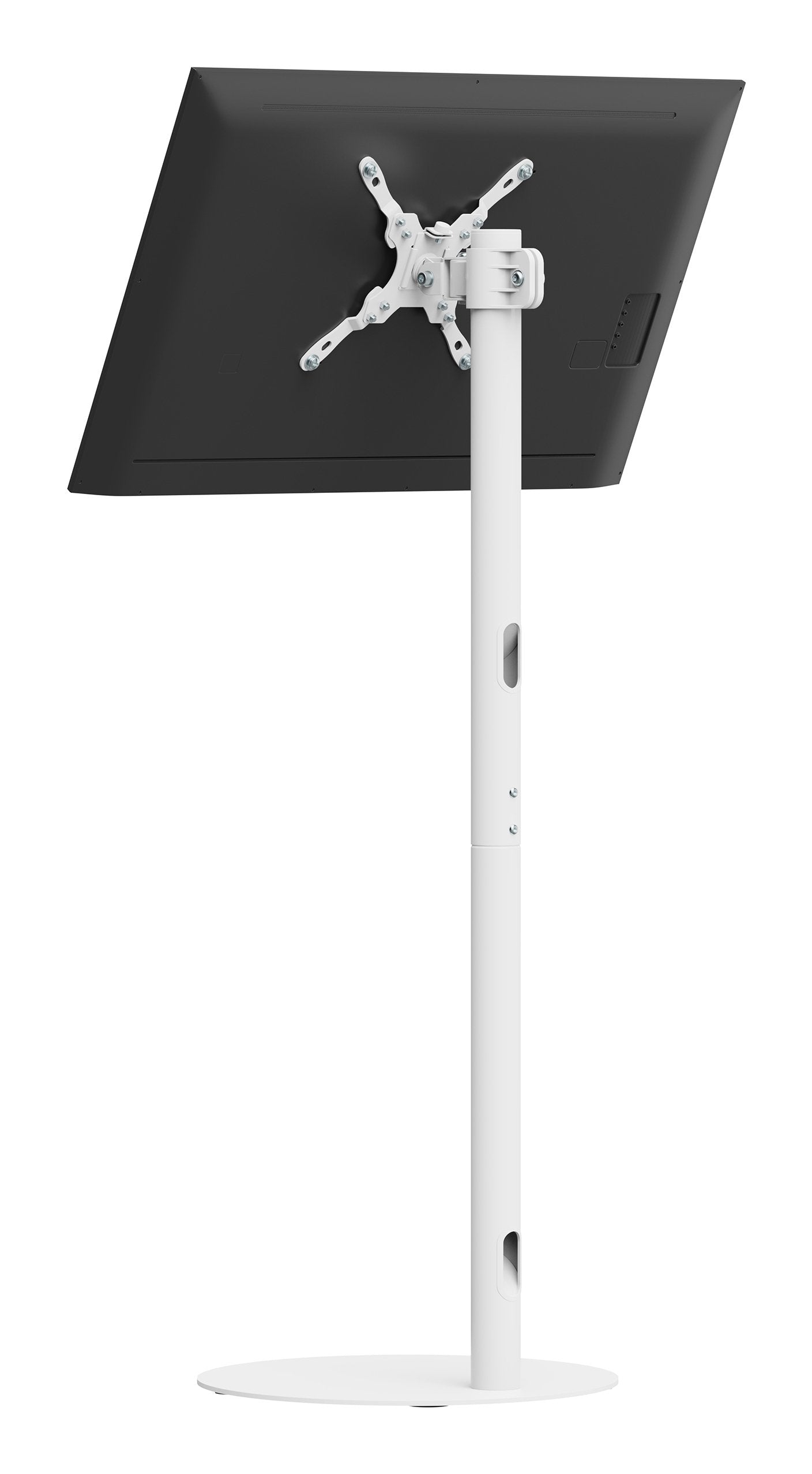 M Pro Series - Single Pole  Floorbase 2 White