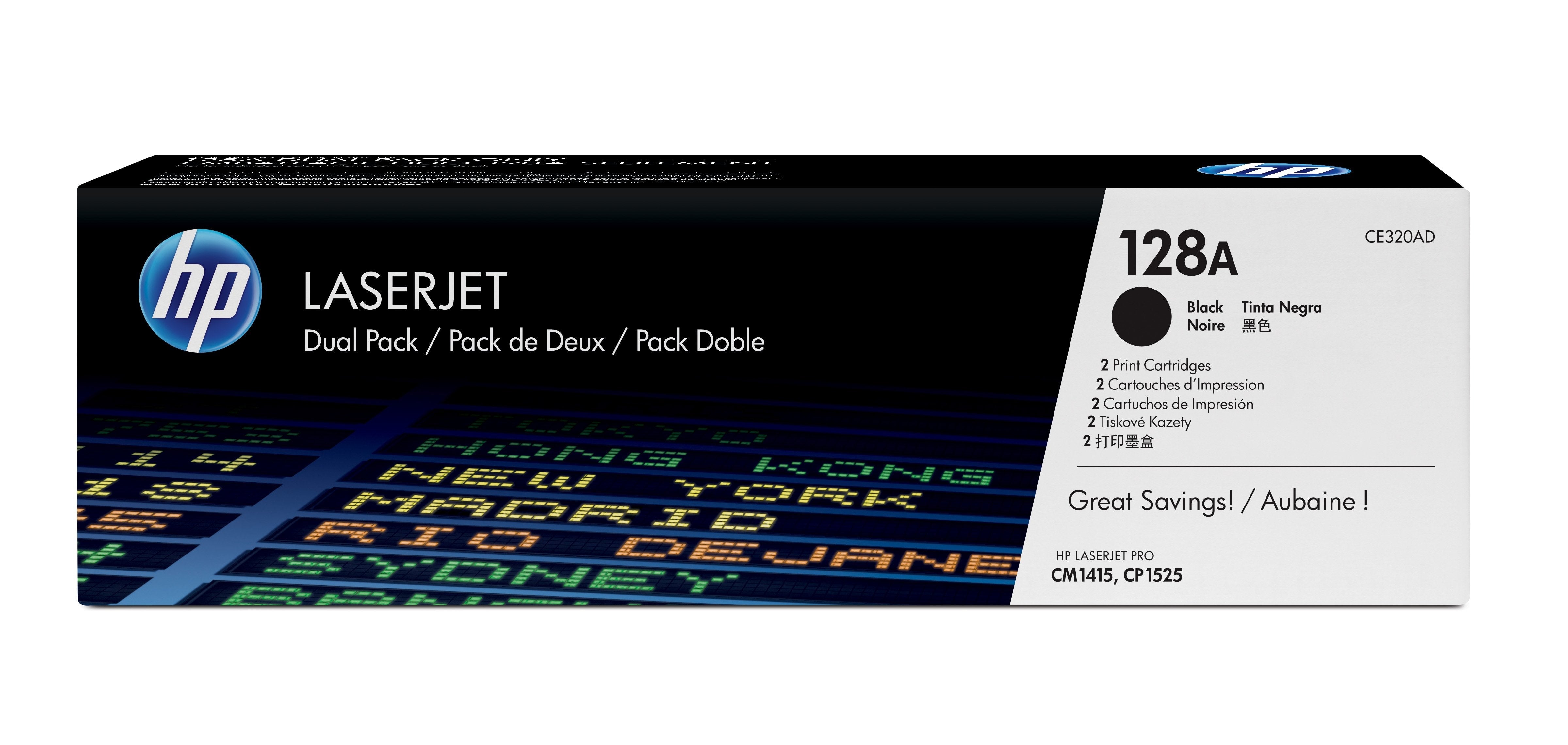 EAN 0886112379667 - HP 128A 2-pack Black Original LaserJet Toner Cartridges cartucho de tóner 2 pieza(s) imagen 1