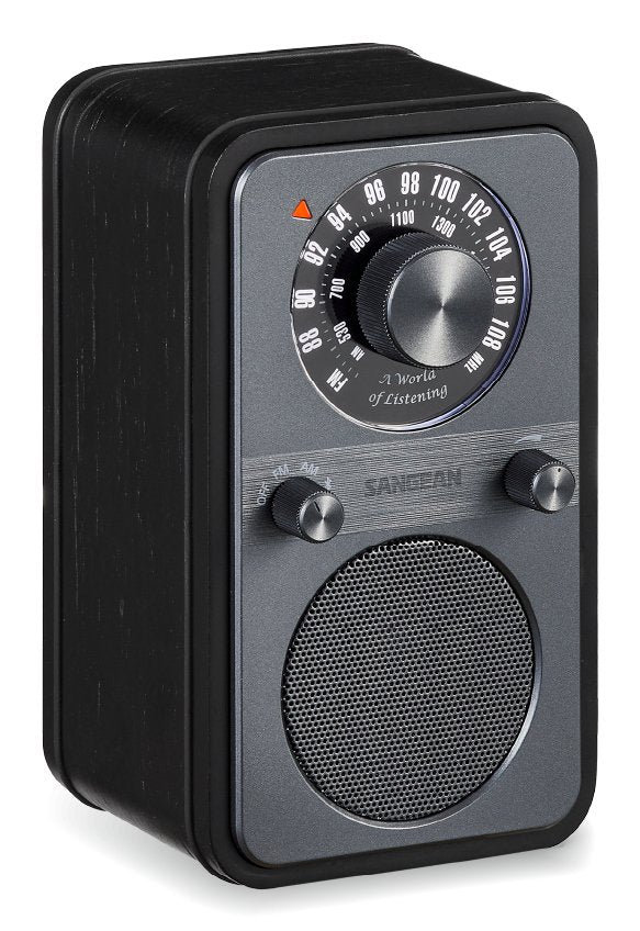 Sangean Wr-9 Roble De Medianoche Radio Analógica De Madera Con Am Fm Bluetooth