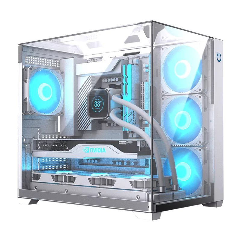 Chasis Atx Hiditec Gaming Sky White Usb 3.1 Type-C