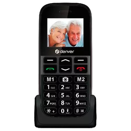 EAN 5706751067679 - Denver BAS-18500MEB teléfono móvil 4,5 cm (1.77") 270 g Negro Teléfono para personas mayores imagen 1
