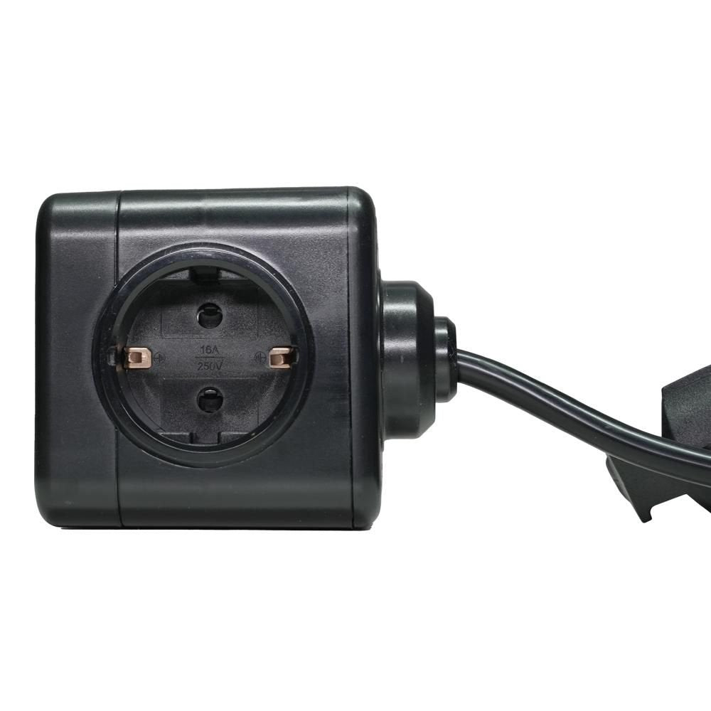 Microconnect Grucube2usb-B3 Base Múltiple 3 M 3 Salidas Ac Interior Negro