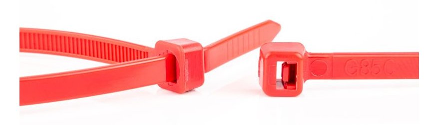 EAN 8717278572512 - WKK 110196271 presilla Brida reutilizable Plástico, Poliamida Rojo 100 pieza(s) imagen 2