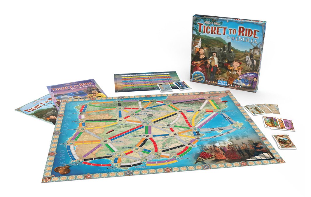 Juego De Mesa ¡Aventureros Al Tren! Iberia Y Corea Del Sur Edad Recomendada 8 Años