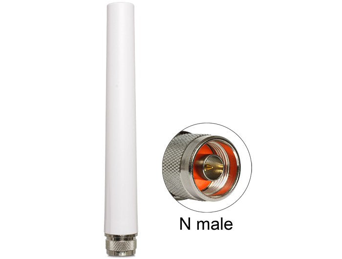 Delock Lte Antenne N Stecker 2.5 Dbi Omnidirektional Starr Weiss Outdoor Delock