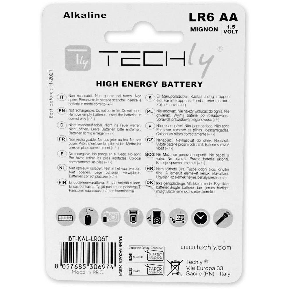 EAN 8057685306974 - Techly LR06 AA 1.5V Batería de un solo uso Alcalino imagen 2