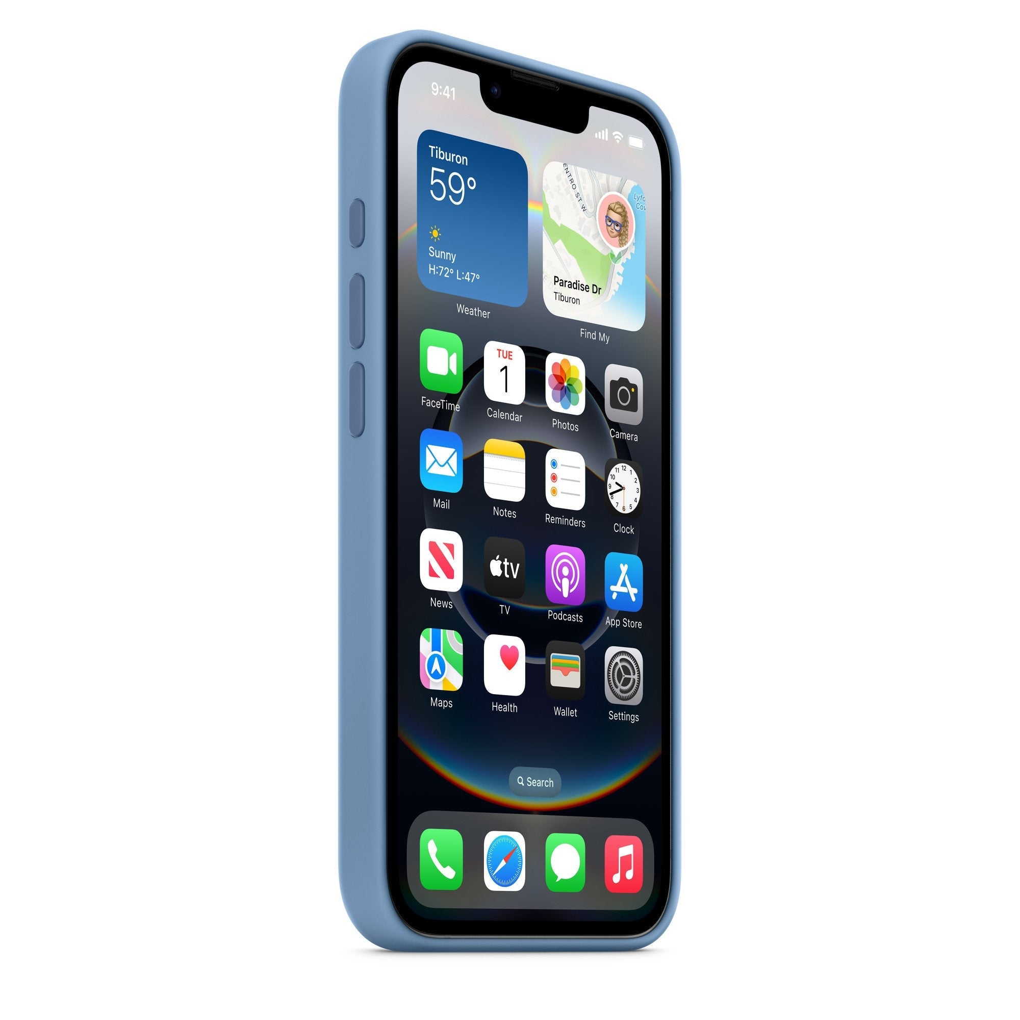 Apple Iphone 16e Silicone Case Winter Blue