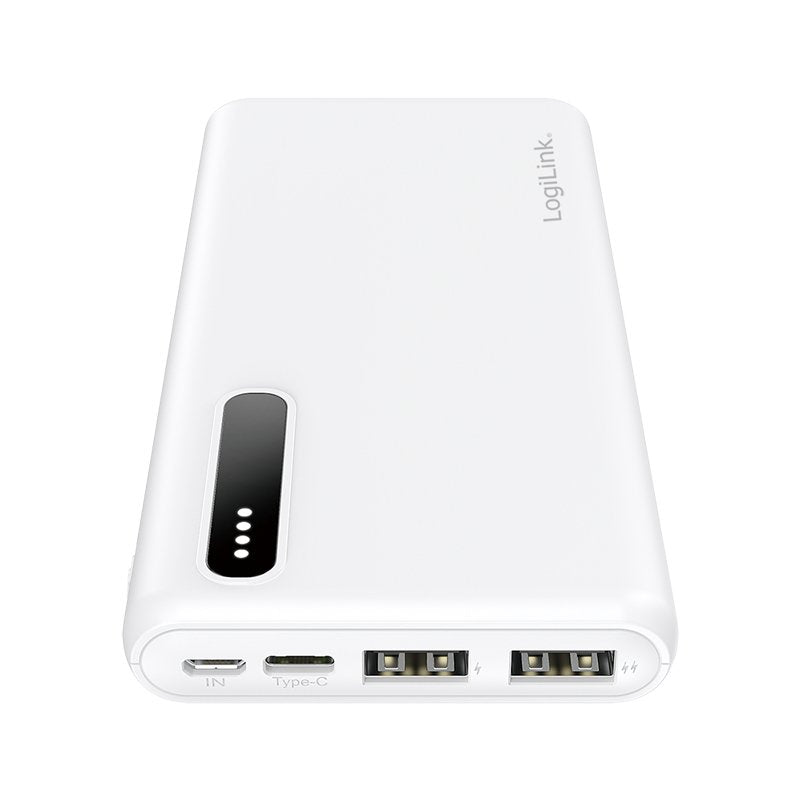 Bateria Externa Power Bank   8000, 2x Usb-A,  Blanco Logilink