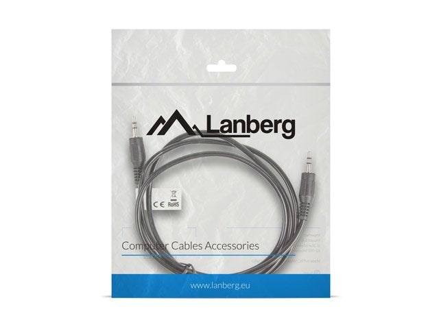 Lanberg Cable Estereo Ca-Mjmj-10cc-0012-Bk Jack 3.5mm Macho A Jack 3.5mm Macho,1.2 Metros