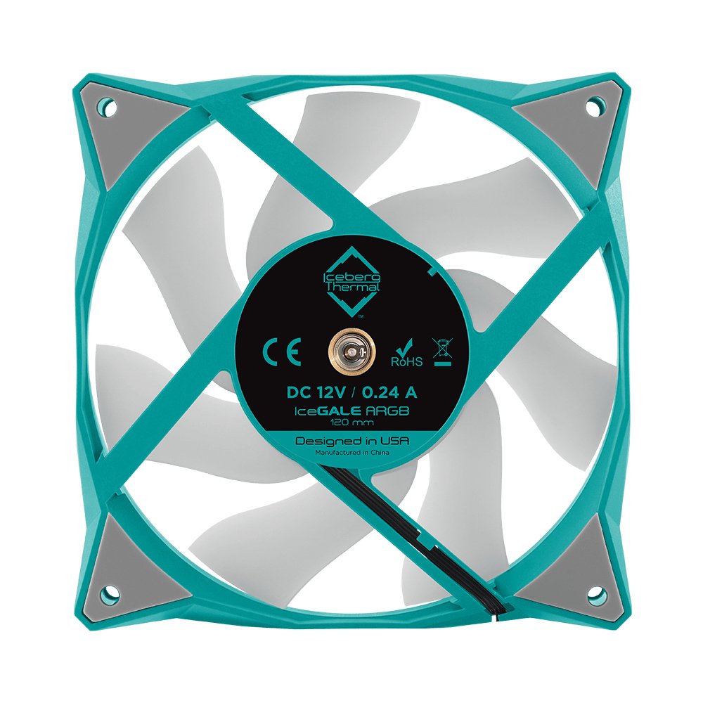 Ventilador Iceberg Thermal Icegale Argb -120 Mm Argb Verde Azulado