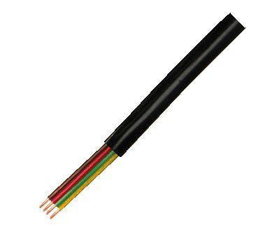 Bobina Telefonica Plano Negro 100 Metros 4 Hilos Logilink