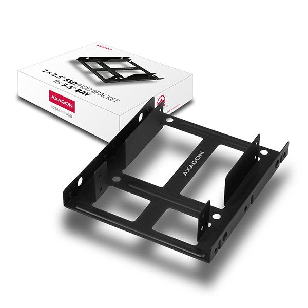 Axagon Rhd-225, Marco De Metal Para 2x 2.5 "Hdd / Ssd Hasta 3.5" Posicion, Montaje De Ventilador