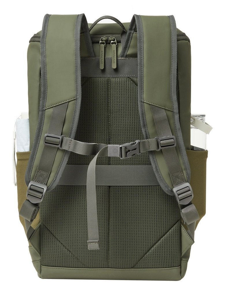 EAN 4260709015644 - Rivacase Eden mochila Mochila de viaje Oliva cuero PU, Poliéster, Tereftalato de polietileno reciclado (r imagen 10
