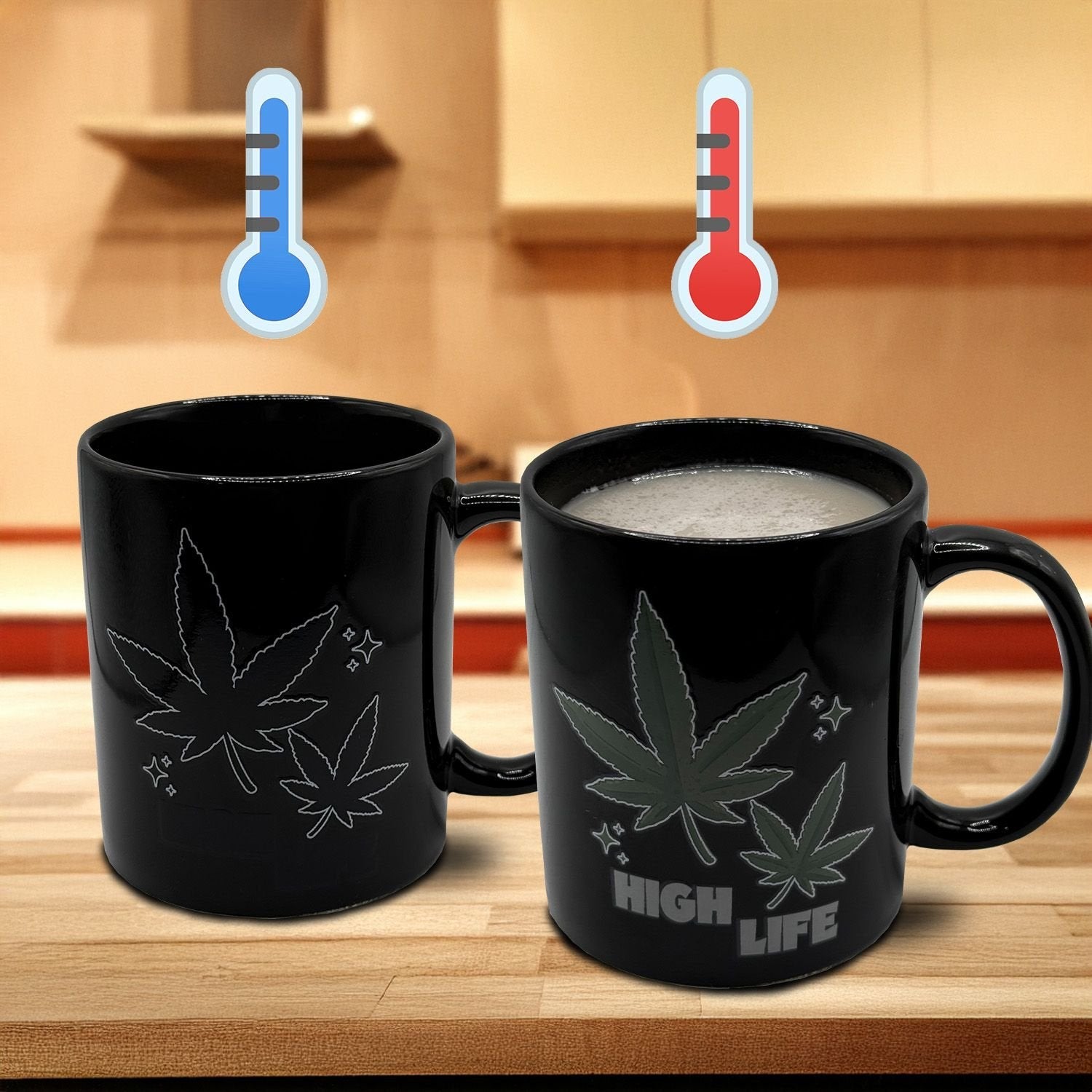 Mad Monkey - Tasse "High Life Weed" - Con Farbwechsel