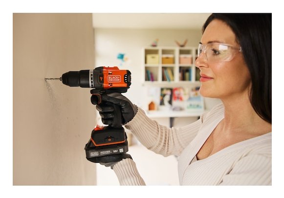 Black & Decker Bld683xn-Xj Taladro 1800 Rpm 1 Kg Negro, Naranja