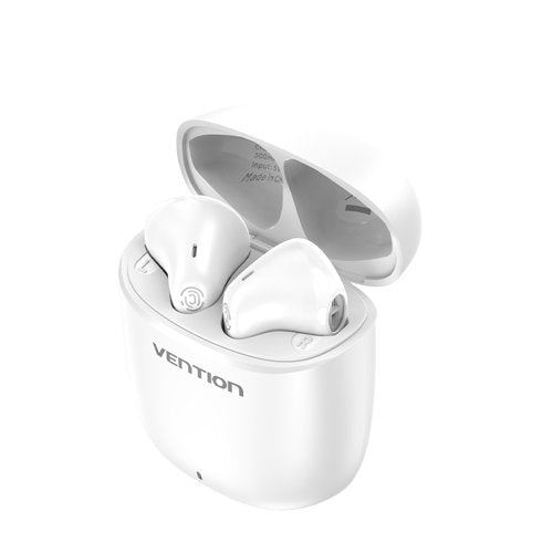 Auriculares Bluetooth Vention Nbgw0 Con Estuche De Carga Autonomía 7h Blancos