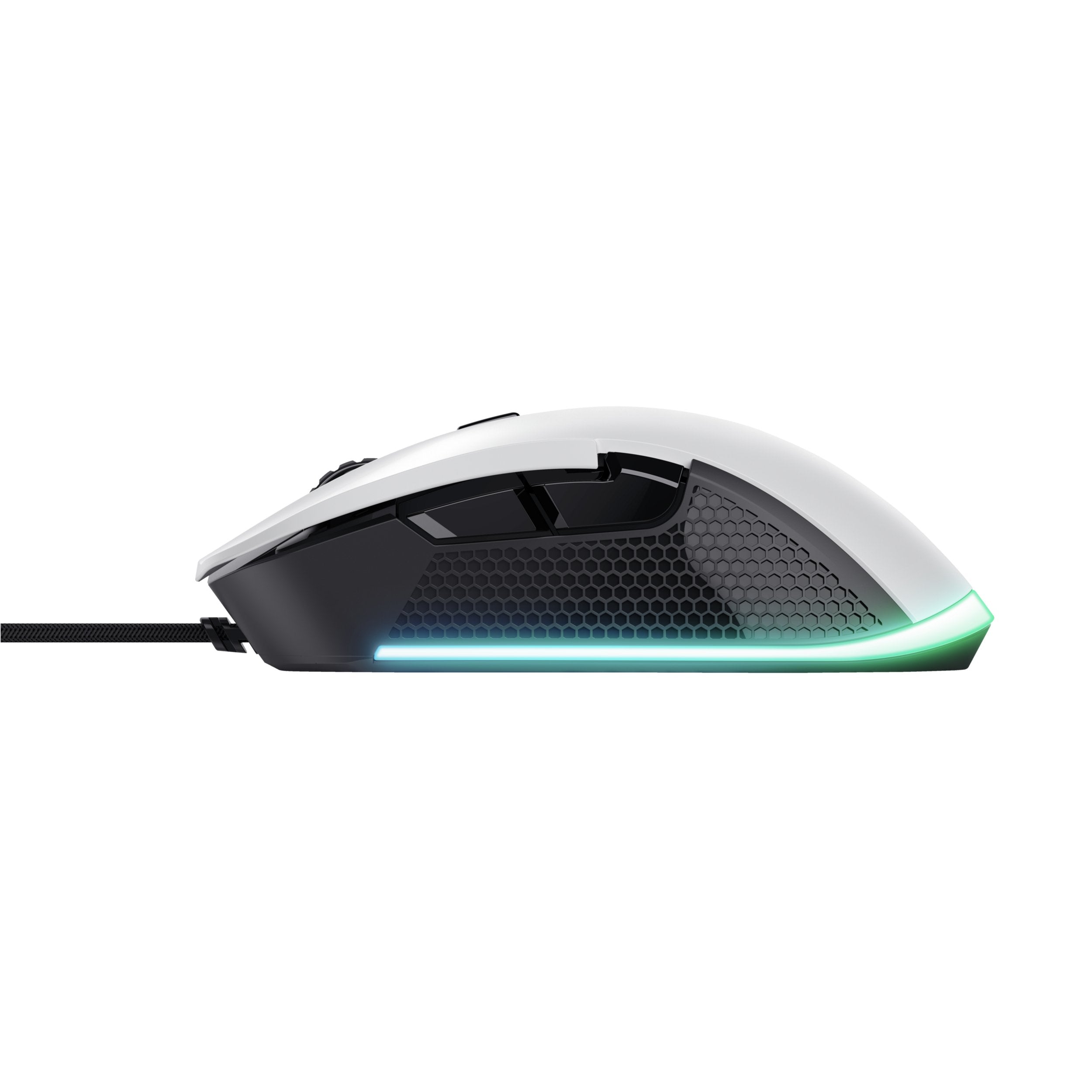 Raton Gaming Gxt922 Ybar Blanco/Negro Rgb Trust Hasta 7200ppp/ Iluminación Led Rgb/ 6 Botones Programables