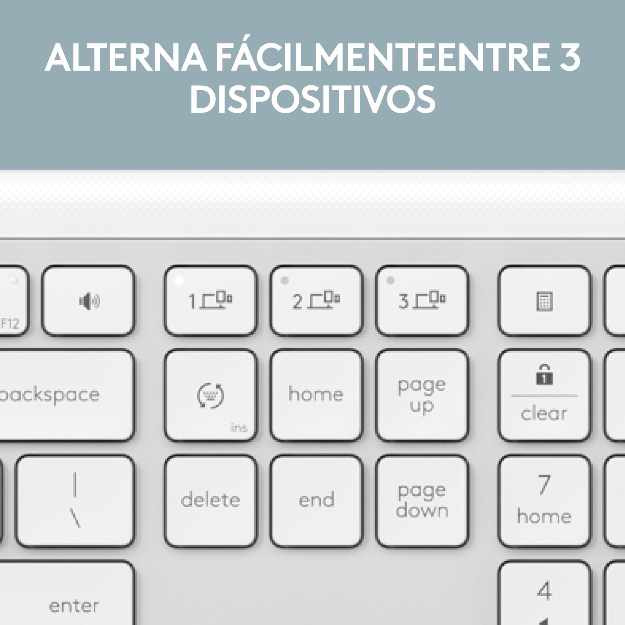 Teclado Español Y Ratón Inalámbricos Signature Slim Combo Mk950 Off Perp Blanco - Esp - Mediter-412