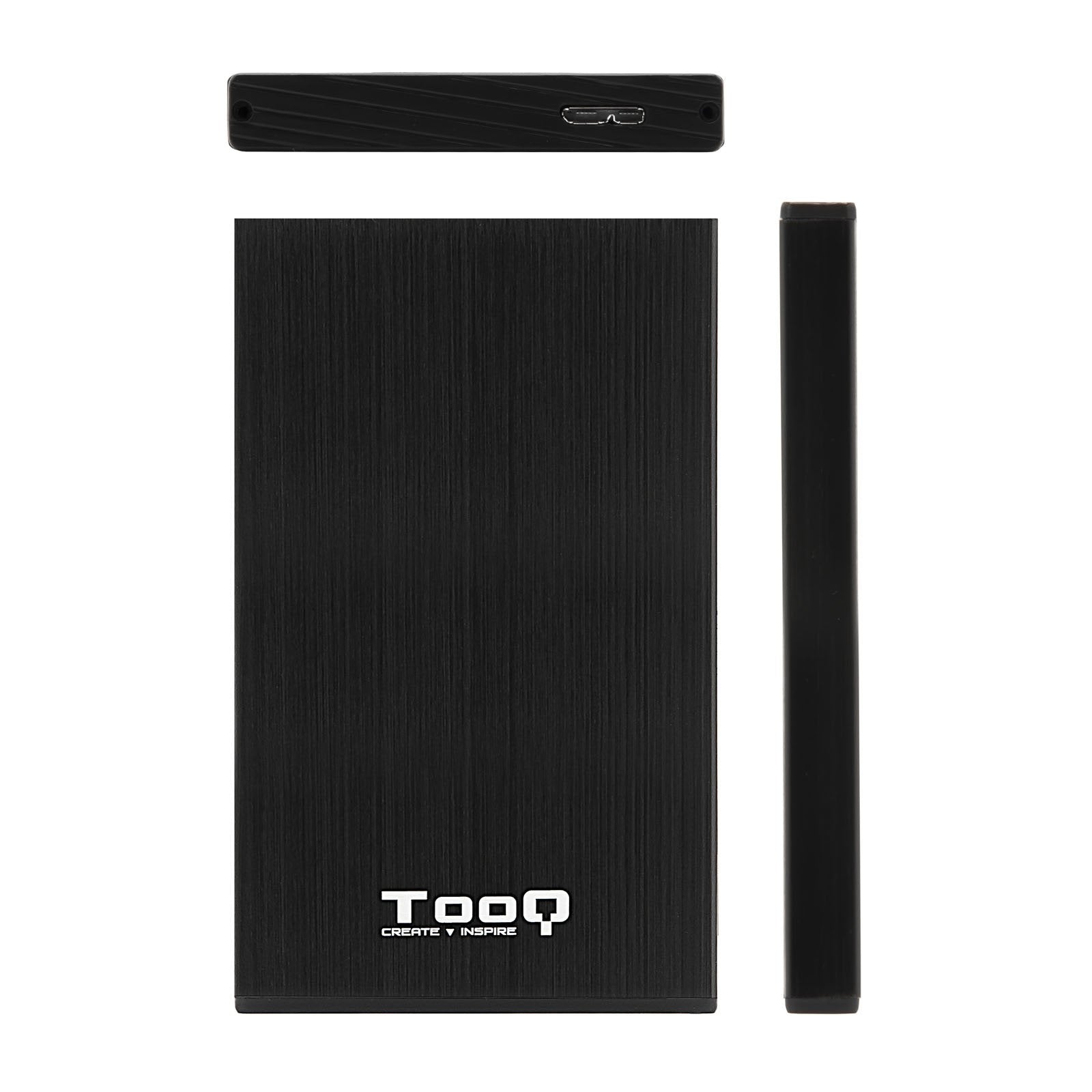 Tooq Carcasa Externa Hdd/Sdd 2.5" Hasta 9,5mm Sata Usb 3.0 - Negro