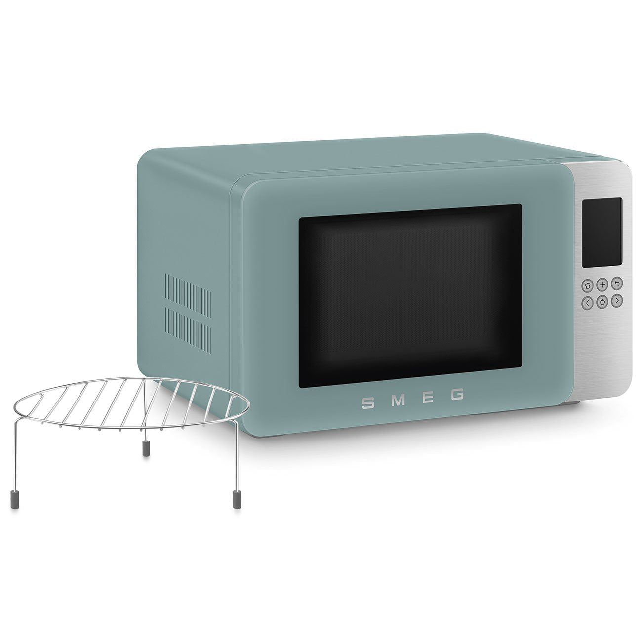 Microondas Smeg Con Grill Moc01egmeu, 4 Funciones, 1900w, Verde Esmeralda Mate