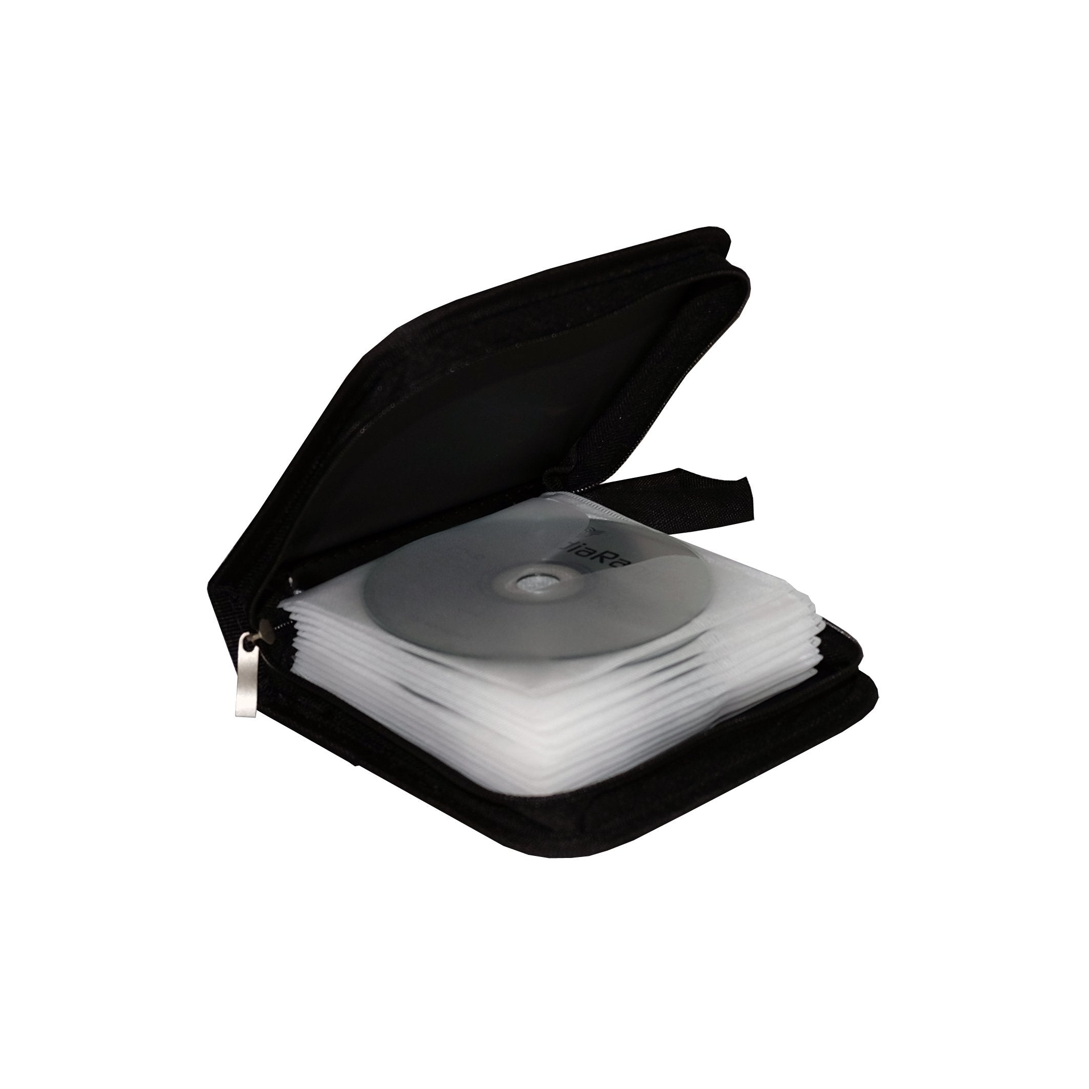 Mediarange Box50 Funda Para Discos Ópticos Funda Cartera 24 Discos Negro