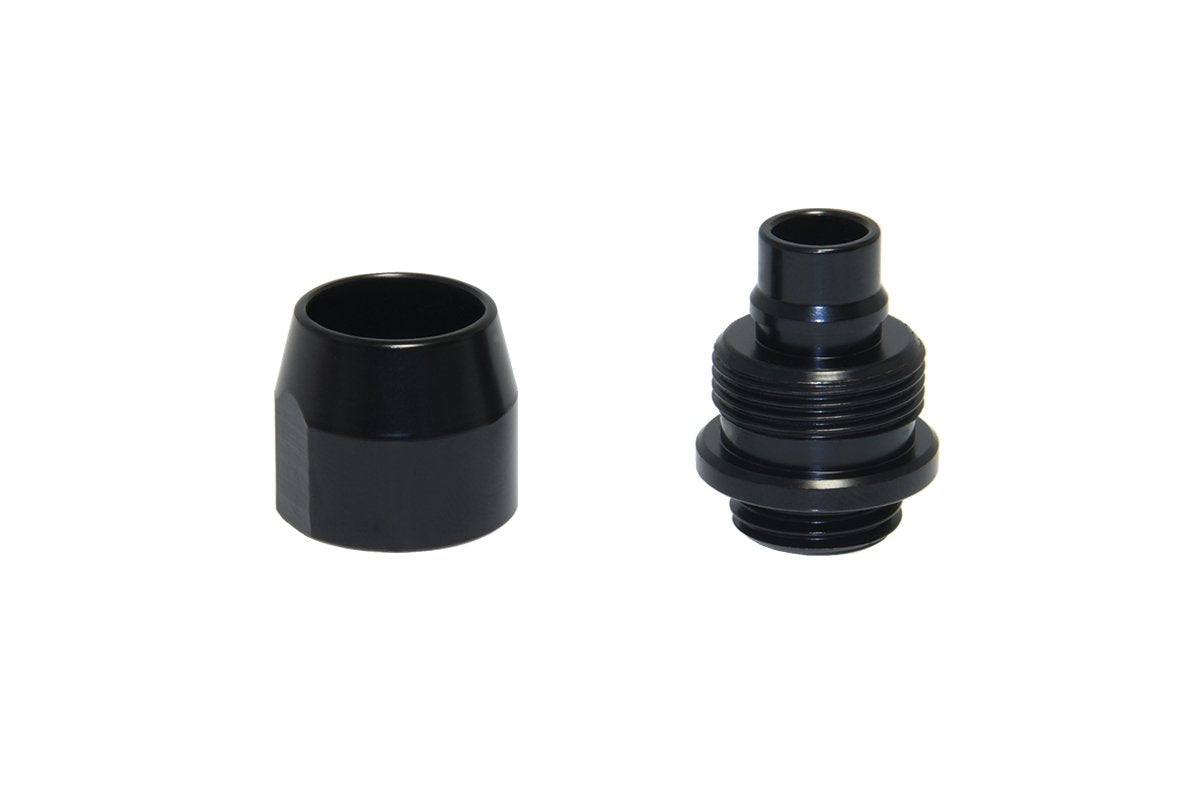 Tobera De  Rosca Alphacool Hf Tpv Metal - Recta - Negra 17454
